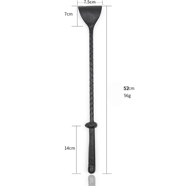 Стек плетений з екошкіри, чорний, 52 см - Изображение 3