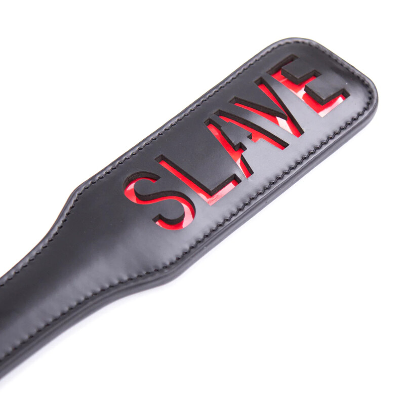 Паддл з написом SLAVE, екошкіра, чорний, 31.5 см - Изображение 1