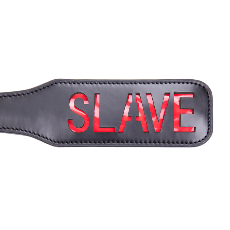 Паддл з написом SLAVE, екошкіра, чорний, 31.5 см - Изображение 2