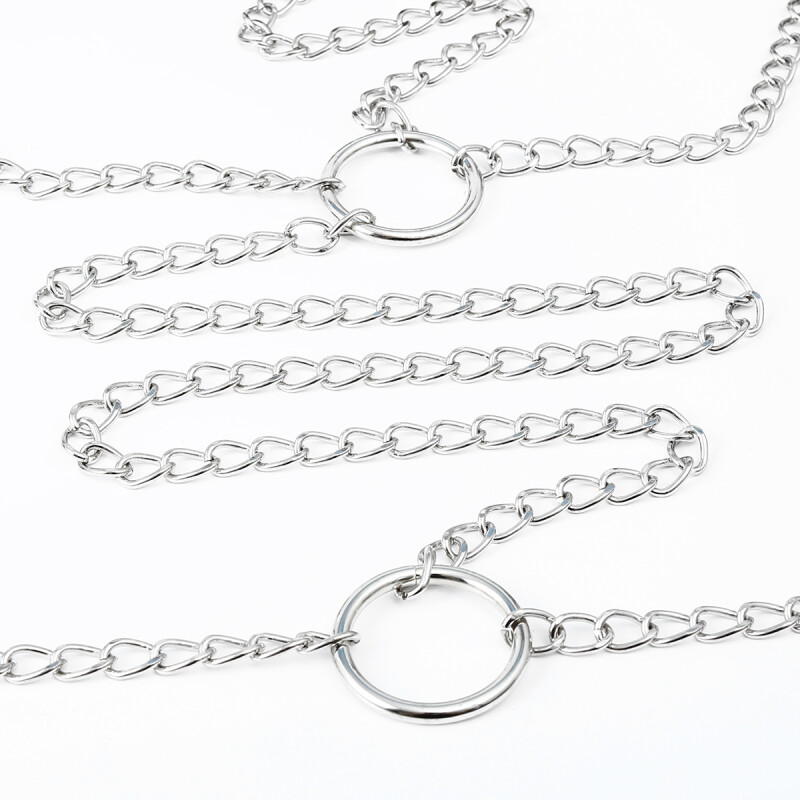 Система фіксації для бондажу IDEA SM на шию, руки та ноги, з ланцюгами, чорна - Зображення 2