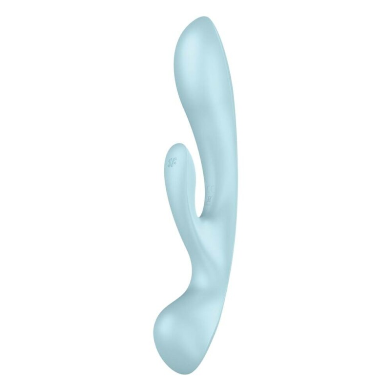 Вібратор-кролик Satisfyer Triple Oh блакитний, 23.8 х 4.7 см