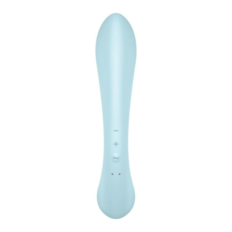Вібратор-кролик Satisfyer Triple Oh блакитний, 23.8 х 4.7 см - Зображення 3