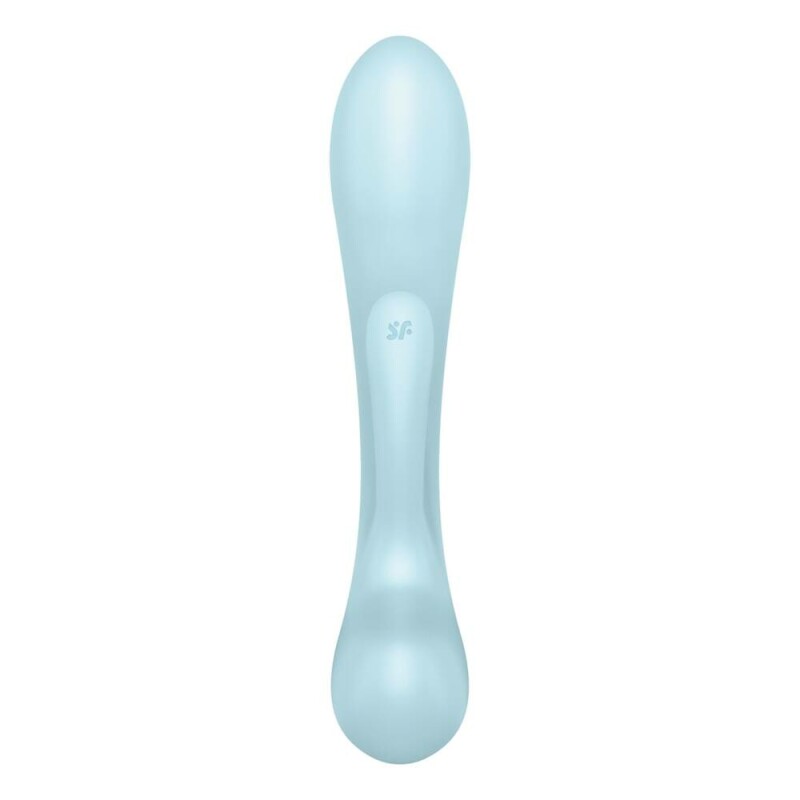 Вібратор-кролик Satisfyer Triple Oh блакитний, 23.8 х 4.7 см - Зображення 5