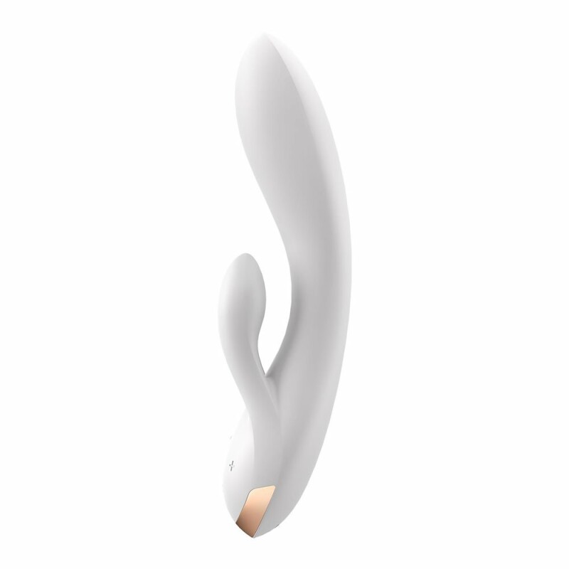 Вібратор-кролик Satisfyer Double Flex з додатком, білий, 20.1 х 4.6 см - Изображение 2