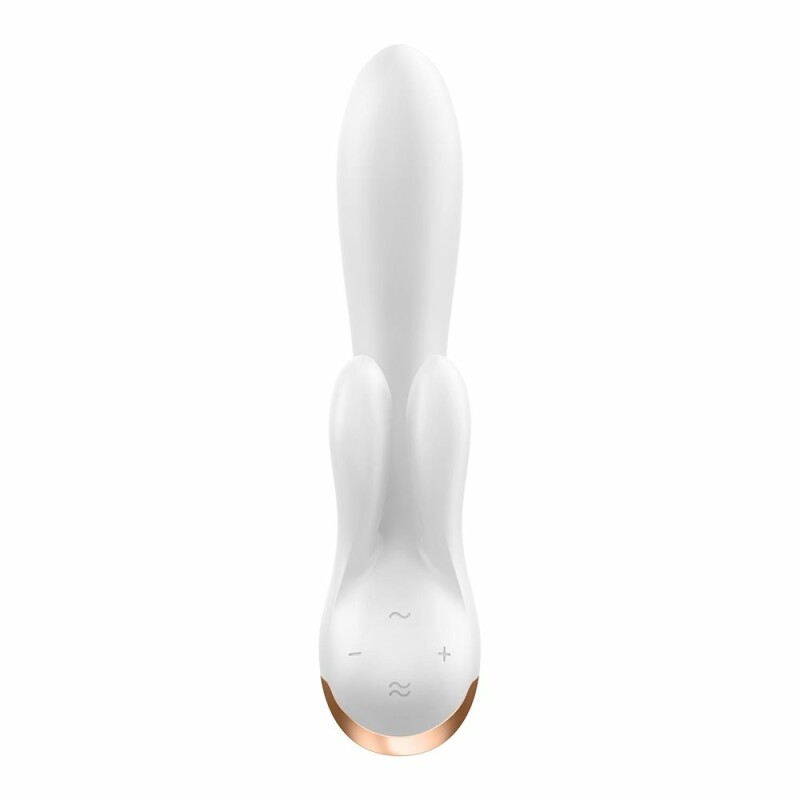 Вібратор-кролик Satisfyer Double Flex з додатком, білий, 20.1 х 4.6 см - Изображение 4