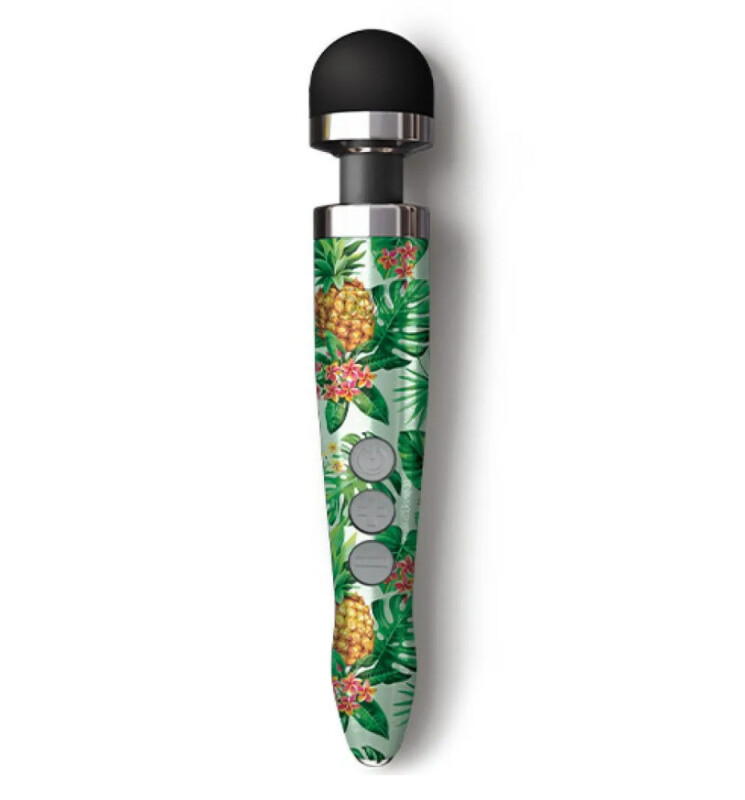 Масажер-мікрофон Doxy Die Cast 3R Wand Vibrator Pineapple, з ананасами, зелений