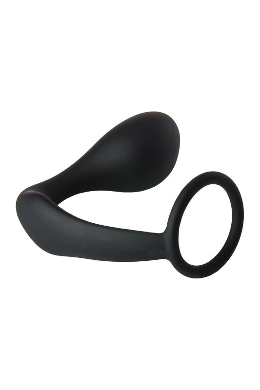 Анальна пробка Dream Toys Fantasstic з ерекційним кільцем, чорна, 12 х 3.4 см - Изображение 3