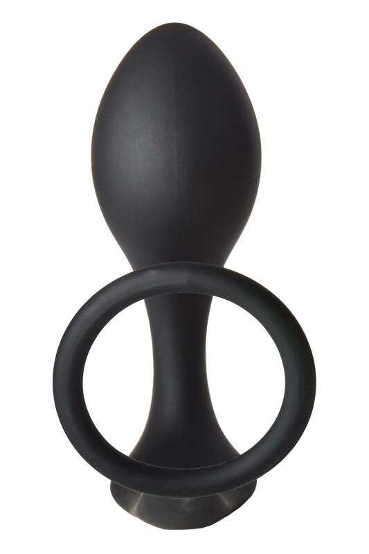 Анальна пробка Dream Toys Fantasstic з ерекційним кільцем, чорна, 12 х 3.4 см - Изображение 4
