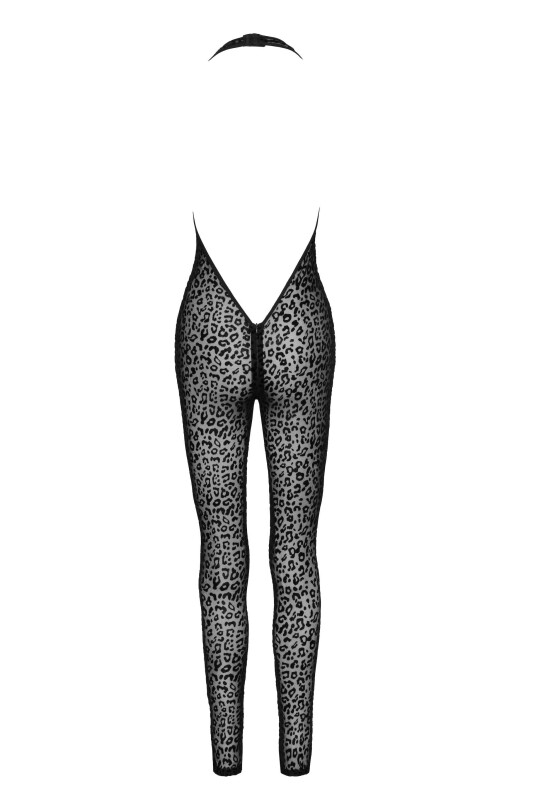 Бодістокінг сексуальний з леопардовим принтом S F286 Noir Handmade, чорний - Зображення 4
