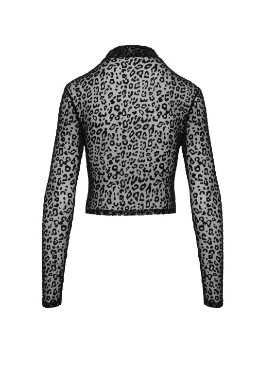 Топ сексуальний з леопардовим принтом S F289 Noir Handmade, чорний - Зображення 3