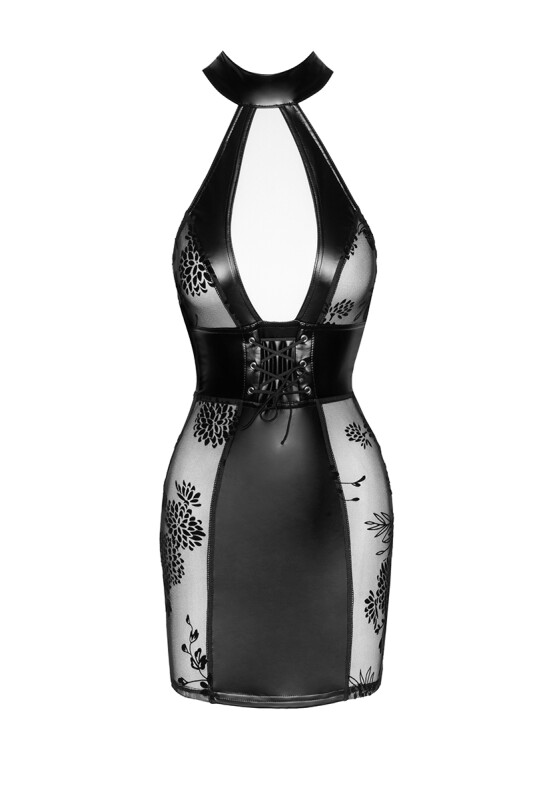 Сукня сексуальна з напівпрозорими вставками Noir Handmade M, вініл, чорна - Изображение 8
