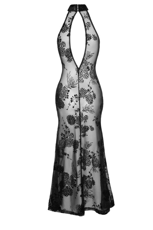 Сукня довга сексуальна з візерунками M F239 Noir Handmade, чорна - Зображення 1