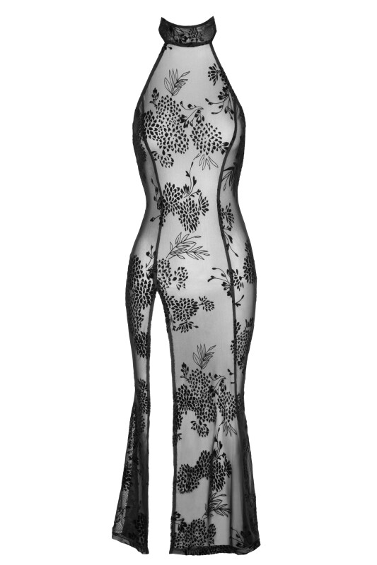 Сукня довга сексуальна з візерунками M F239 Noir Handmade, чорна