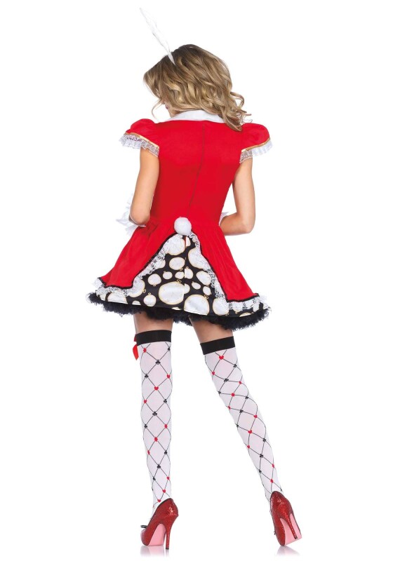Спокусливий костюм Leg Avenue, M/L, Queen of Hearts White Rabbit різнокольоровий - Зображення 5