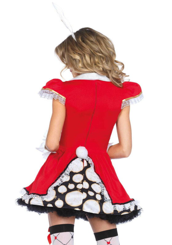 Спокусливий костюм Leg Avenue, M/L, Queen of Hearts White Rabbit різнокольоровий - Зображення 3