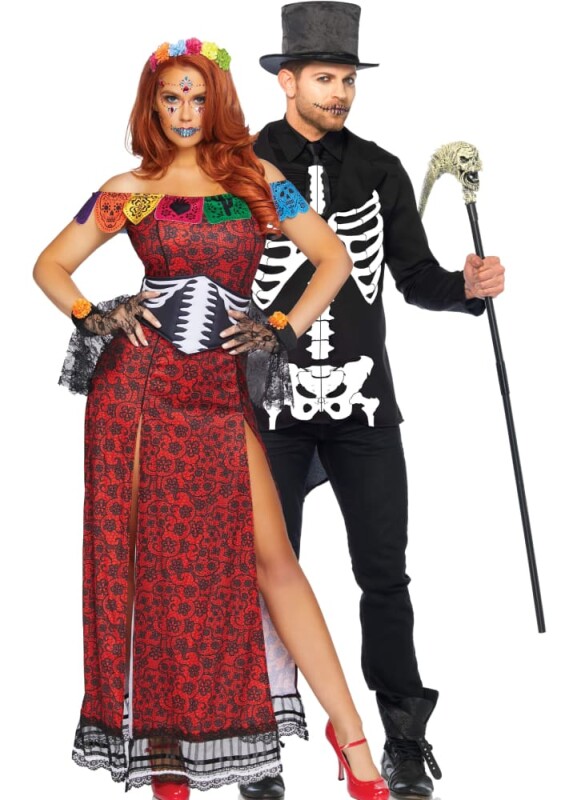 Костюм красуні скелета Leg Avenue Deluxe Skeleton, S/M, 5 предметів, різнокольоровий - Изображение 5