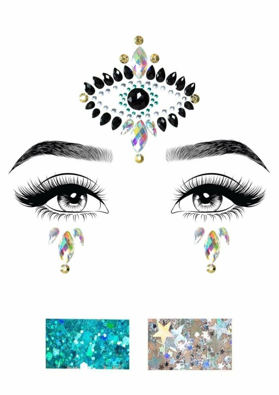Наклейки для лица Leg Avenue Divinity Face jewels sticker O/S