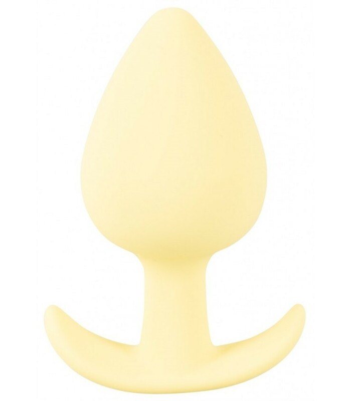 Анальна пробка Cuties Plugs Yellow жовта, 6.5 см х 3.1 см