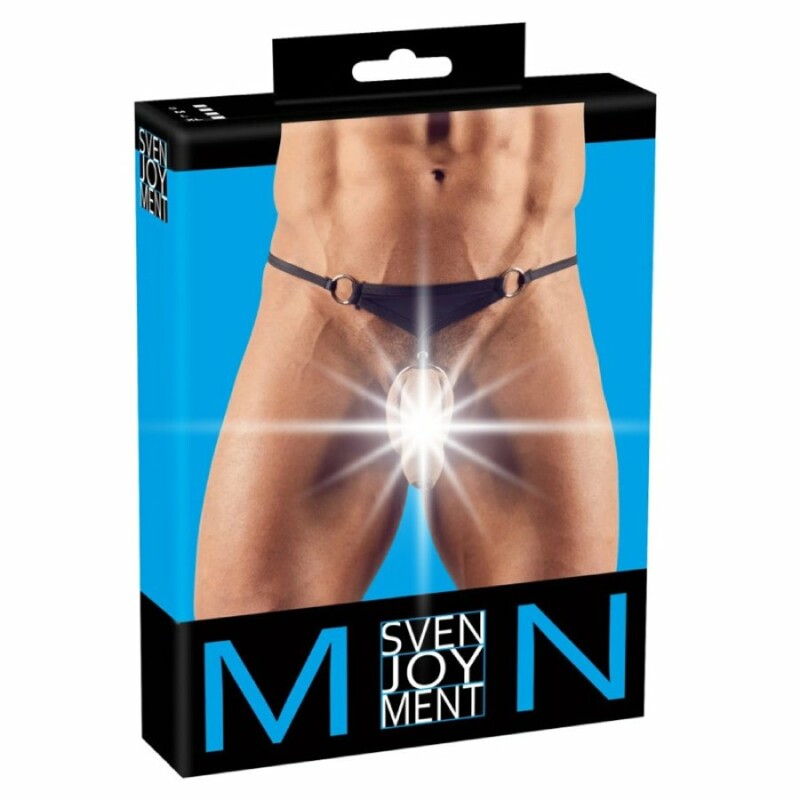 Стрінги еротичні з кільцем Svenjoyment Men's String, M, чорні - Зображення 4