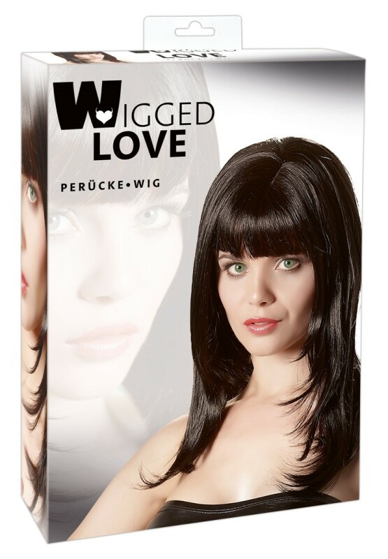 Перука довга з чубчиком Cottelli Collection Long Black Wig, 50 см - Зображення 1