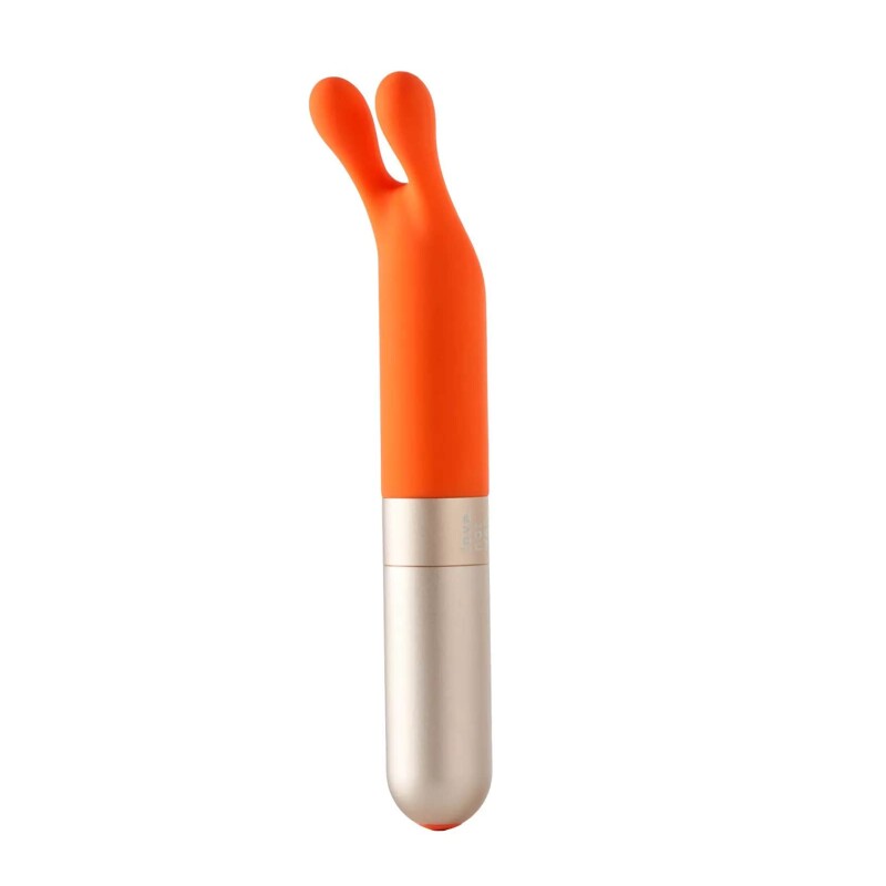 Вібратор з вушками Love Not War Laska Orange для чутливих точок, 15.8 см х 2.3 см