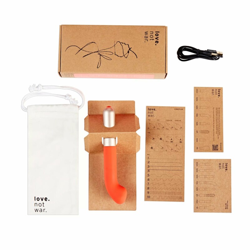 Вібратор для точки G Love Not War Liebe Orange оранжевого кольору - Изображение 5