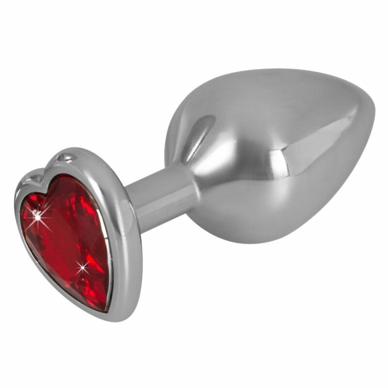 Анальна пробка з червоним каменем-серце You2Toys Diamond Butt Plug large, 9.4 см х 4.1 см - Зображення 1