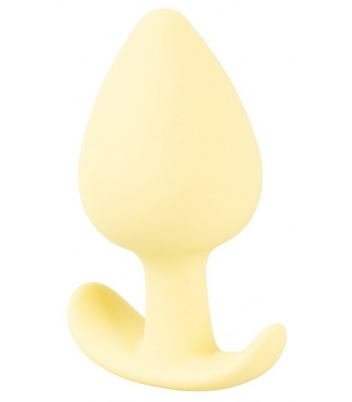 Анальна пробка Cuties Plugs Yellow жовта, 6.5 см х 3.1 см - Изображение 3