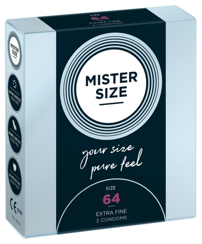 Презервативи з натурального латексу Mister Size 64 мм, 3 штуки - Зображення 2