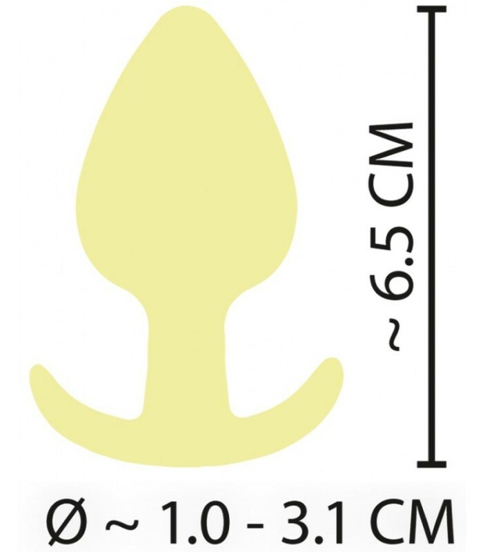 Анальна пробка Cuties Plugs Yellow жовта, 6.5 см х 3.1 см - Изображение 7