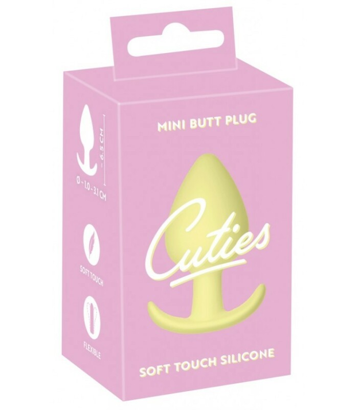 Анальна пробка Cuties Plugs Yellow жовта, 6.5 см х 3.1 см - Изображение 1