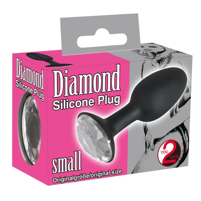 Анальна пробка зі стразом You2Toys Butt Plug Diamond S, силікон, чорна - Зображення 1