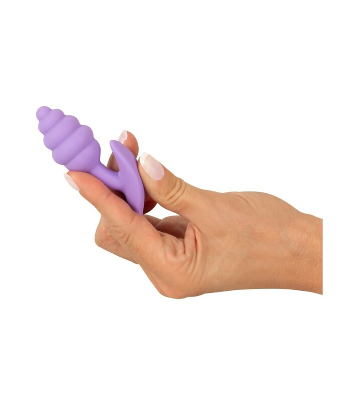 Анальна пробка Cuties Plugs Purple фіолетова, 7.5 см х 2.8 см - Изображение 3
