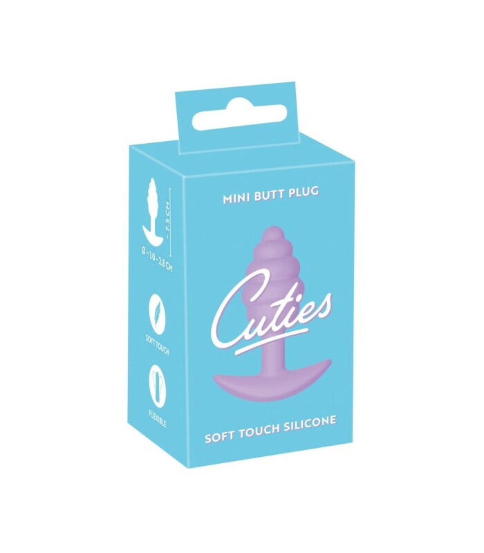 Анальна пробка Cuties Plugs Purple фіолетова, 7.5 см х 2.8 см - Изображение 1