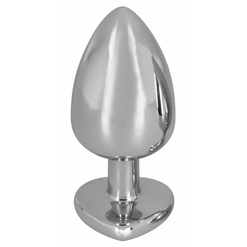Анальна пробка з червоним каменем-серце You2Toys Diamond Butt Plug large, 9.4 см х 4.1 см - Зображення 2