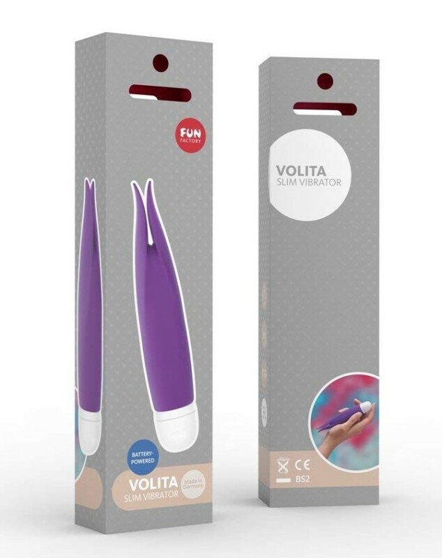 Вібратор для клітора Fun Factory Volita, силіконовий, фіолетовий, 16 х 3.1 см - Зображення 1