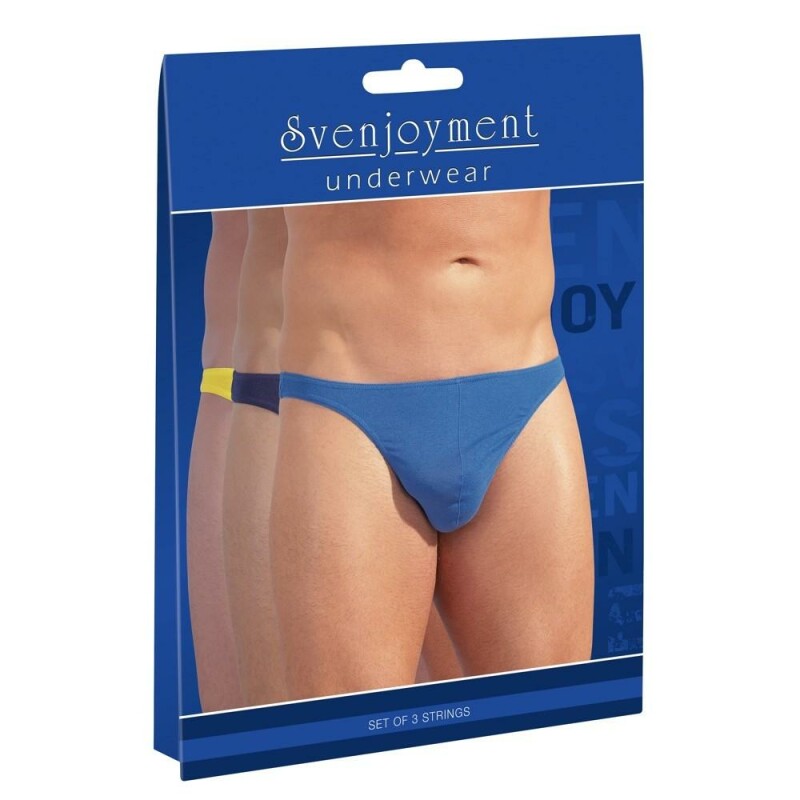 Набір чоловічих стрінгів Svenjoyment, L, різнокольорові, 3 шт