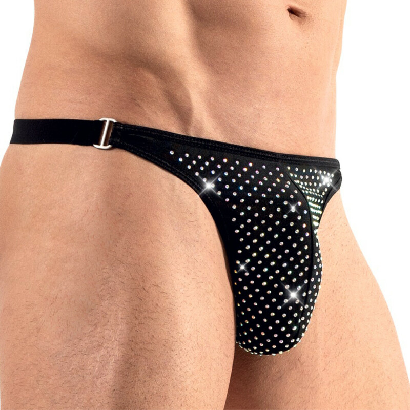 Стрінги зі стразами Svenjoyment Mens String, S, чорні - Изображение 2