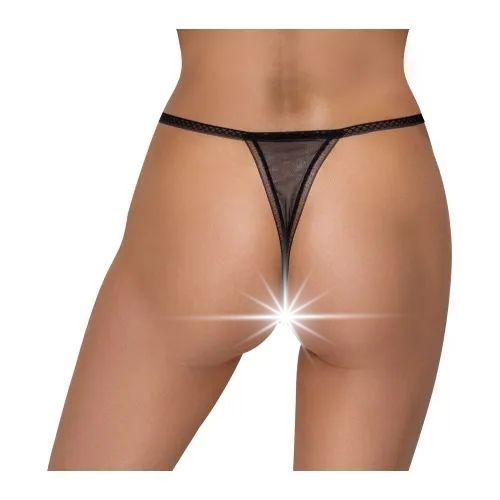 Стрінги сексуальні з інтимним вирізом Cottelli Collection String Flower, S/M - Изображение 1