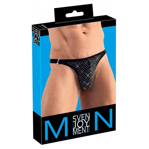 Стрінги зі стразами Svenjoyment Mens String, S, чорні - Изображение 4