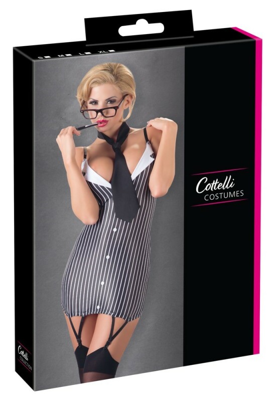 Сексуальний костюм секретарки Cottelli Collection, S, 2 предмети, в смужку - Зображення 5