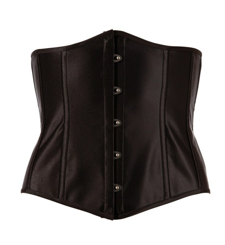 Корсет з відкритим бюстом, L, Cottelli Collection Party Corset Open Cup на талію, чорний - Зображення 3