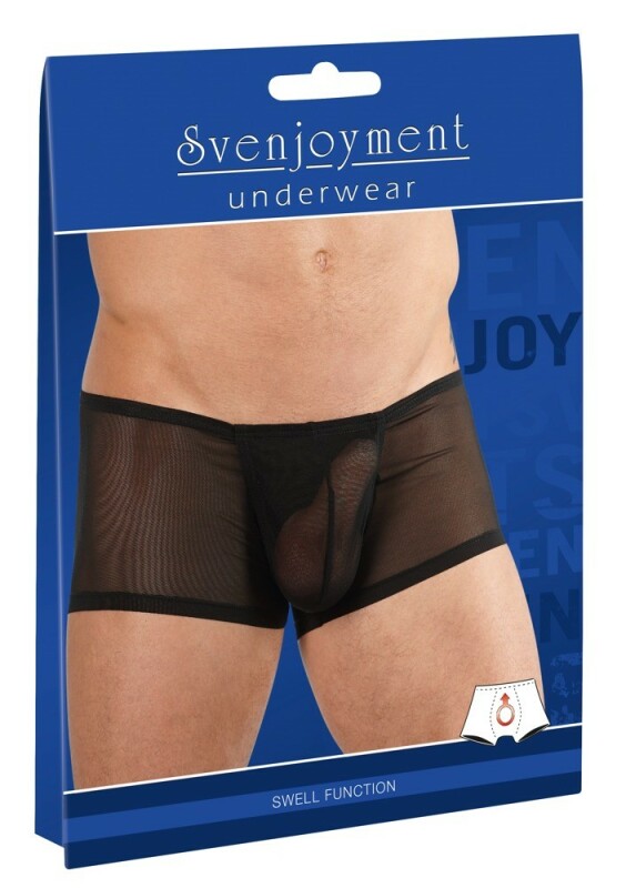Чоловічі шорти боксери Men's Pants, М, напівпрозорі, чорні - Зображення 4