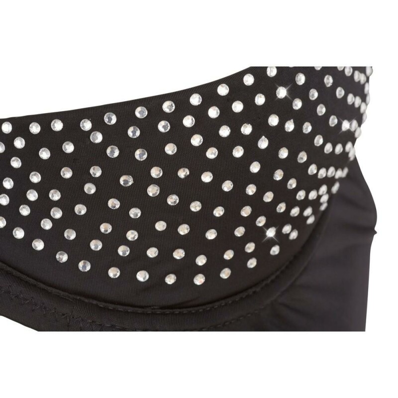 Сексуальний комплект Abierta Fina, M (80B), з камінням, з відкритими грудьми, з інтимним доступом, чорний - Зображення 3