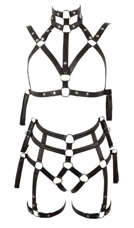 Бондажний комплект Bad Kitty Bondage Set, L/XL, чорний - Зображення 5