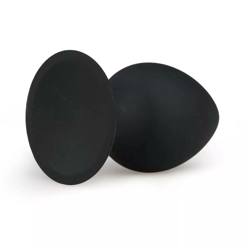 Анальна пробка з присоскою Easytoys, силіконова, чорна, 8.5 х 4 см - Зображення 3
