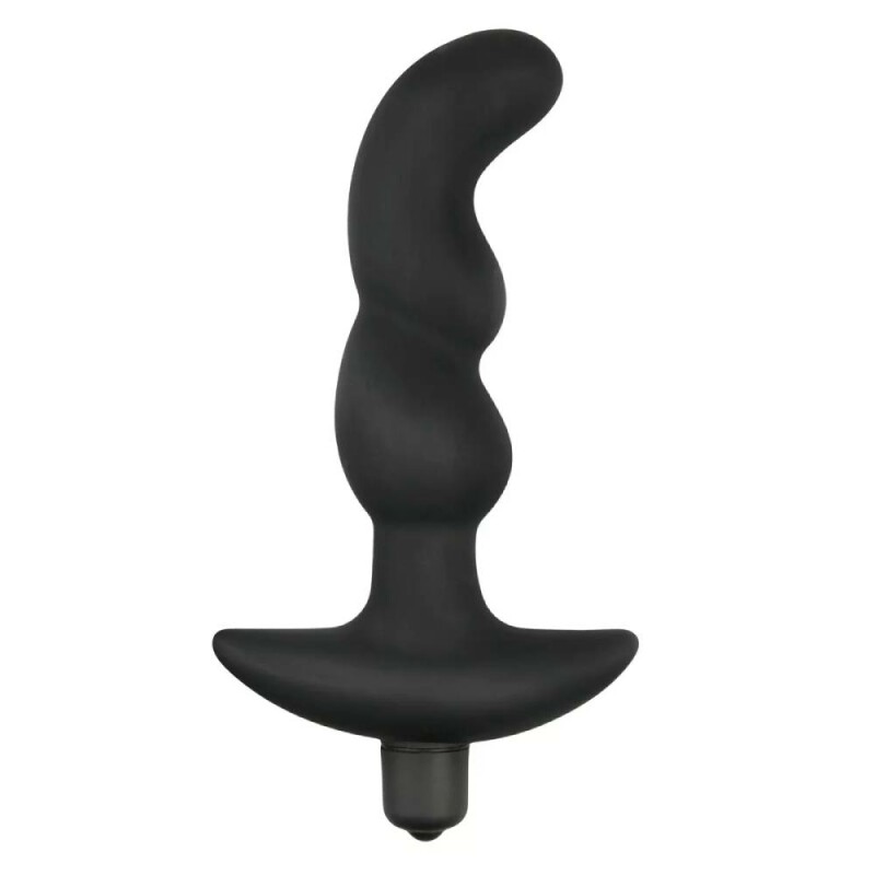 Масажер простати з вібрацією Easytoys чорний, 15.5 х 3.5 см