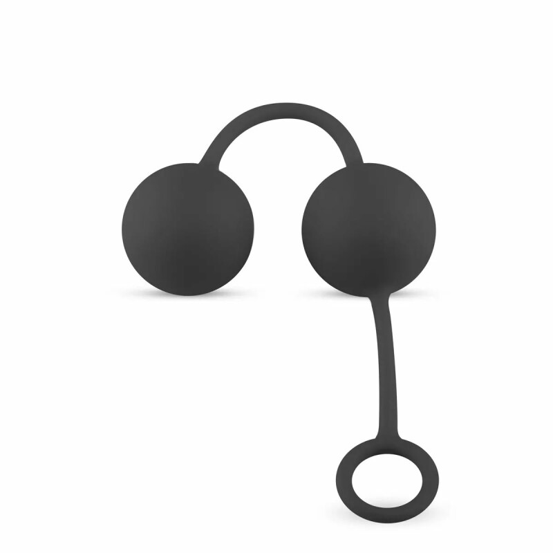 Вагінальні кульки зі зміщеним центром ваги Easytoys, силіконові, чорні, 40 г - Зображення 2