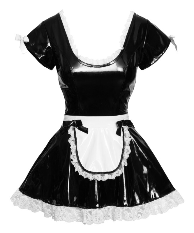 Костюм сексі покоївки Black Level Vinyl Maid's Dress, S, чорне - Изображение 3