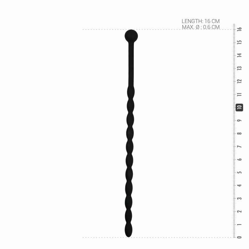 Катетер довгий тонкий, чорного кольору, Geribbelde  Dilator - Zwart - Изображение 2